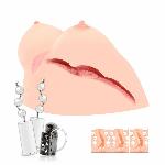 Мастурбатор Kokos Juilana Breast 2WayPlus з функцією масажу та вібрацією - мініатюра 4