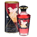 Розігрівальна олія Shunga Aphrodisiac Warming Oil – Sparkling Strawberry Wine (100 мл) без цукру - мініатюра 1