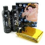 Гель для NURU-масажу Shunga Oriental Body-to-Body – Exotic Fruits (2 x 225 мл) плюс простирадло - мініатюра 1