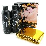 Гель для NURU-масажу Shunga Oriental Body-to-Body – Melon Mango (2 x 225 мл) плюс простирадло - мініатюра 1