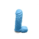 Мило у формі пеніса Чистий Кайф Blue size M, крафтове мило-член, натуральне - мініатюра 1