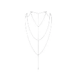 Ланцюжок для спини Bijoux Indiscrets Magnifique Back and Cleavage Chain - Silver, прикраса для тіла - мініатюра 1
