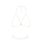 Ланцюжок портупея Bijoux Indiscrets Magnifique Bra Chain - Gold, прикраса на тіло - мініатюра 1