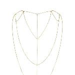 Ланцюжок для спини Bijoux Indiscrets Magnifique Back and Cleavage Chain - Gold, прикраса для тіла - мініатюра 2