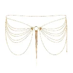 Ланцюжок на трусики або ліф Bijoux Indiscrets MAGNIFIQUE Waist Chain - Gold, прикраса на тіло - мініатюра 1