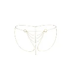 Ланцюжок-трусики Bijoux Indiscrets Magnifique Bikini Chain – Gold, прикраса для тіла - мініатюра 1