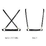 Портупея Bijoux Indiscrets MAZE - X Harness Black, екошкіра - мініатюра 2