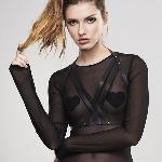 Портупея Bijoux Indiscrets MAZE — Halter Bra Harness Black - мініатюра 7