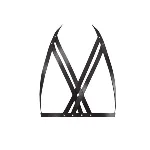 Портупея Bijoux Indiscrets MAZE — Halter Bra Harness Black - мініатюра 1