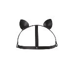 Маска кішечки Bijoux Indiscrets MAZE - Cat Ears Headpiece Black, екошкіра - мініатюра 1