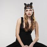 Маска кішечки Bijoux Indiscrets MAZE - Cat Ears Headpiece Black, екошкіра - мініатюра 7