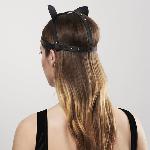 Маска кішечки Bijoux Indiscrets MAZE - Cat Ears Headpiece Black, екошкіра - мініатюра 8