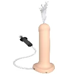 Фалоімітатор, що кінчає Strap-On-Me Dildo Cum Flesh, діаметр 3,6 см, силікон, насадка для страпону - мініатюра 1