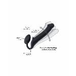 Безремінний страпон Strap-On-Me Black L, повністю регульований, діаметр 3,7 см - мініатюра 3