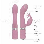 Розкішний вібратор-кролик Pillow Talk - Kinky Pink з кристалом Сваровські, потужний - мініатюра 4