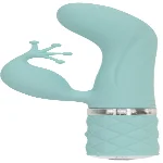 Розкішний вібратор-кролик Pillow Talk - Kinky Teal з кристалом Сваровські, потужний - мініатюра 1