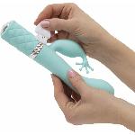 Розкішний вібратор-кролик Pillow Talk - Kinky Teal з кристалом Сваровські, потужний - мініатюра 7