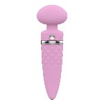 Вібромасажер 2в1 PILLOW TALK - Sultry Pink, класичний масажер і вібратор з ротацією, підігрів - мініатюра 1