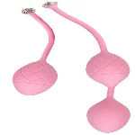 Розкішні вагінальні кульки PILLOW TALK - Frisky Pink з кристалом, діаметр 3,2 см, вага 49-75гр - мініатюра 1