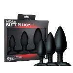 Набір анальних пробок Nexus Butt Plug Trio, макс. діаметр 3–4–5 см - мініатюра 1