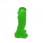 Мило у формі пеніса Чистий Кайф Green size XL, крафтове мило-член, натуральне - мініатюра 1