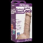 Фалоімітатор Doc Johnson - 7 Inch Perfect Erect Cock, велика головка, Vac-U-Lock - мініатюра 2