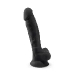 Фалоімітатор SilexD Johnny Black (MODEL 1 size 7in), двошаровий, силікон + Silexpan, діаметр 3,8см - мініатюра 1