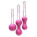 Набір вагінальних кульок Je Joue - Ami Fuchsia, діаметр 3,8-3,3-2,7см, вага 54-71-100гр  + подарунок косметичка - мініатюра 2