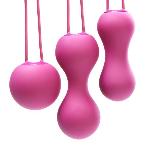 Набір вагінальних кульок Je Joue - Ami Fuchsia, діаметр 3,8-3,3-2,7см, вага 54-71-100гр  + подарунок косметичка - мініатюра 4