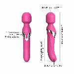 Вібромасажер 2в1 Dorcel Dual Orgasms Magenta класичний масажер і вібратор з перлинним масажем - мініатюра 4