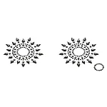 Пестіс з кристалів Petits Joujoux Gloria set of 2 - Black, прикраса на груди - мініатюра 1