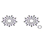 Пестіс з кристалів Petits Joujoux Gloria set of 2 - Black/Purple, прикраса на груди - мініатюра 1