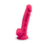 Фалоімітатор SilexD Johnny Pink (MODEL 1 size 7in), двошаровий, силікон + Silexpan, діаметр 3,8см - мініатюра 6