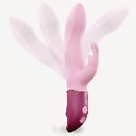 Вібратор-кролик Love To Love Hello Rabbit Rose з гнучким стовбуром і стимуляцією точки G, 2 мотори - мініатюра 3