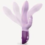 Вібратор-кролик Love To Love Hello Rabbit Violet з гнучким стовбуром і стимуляцією точки G, 2 мотори - мініатюра 3