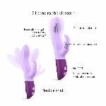 Вібратор-кролик Love To Love Hello Rabbit Violet з гнучким стовбуром і стимуляцією точки G, 2 мотори - мініатюра 4