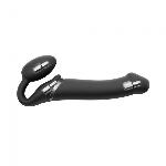 Безремінний страпон з вібрацією Strap-On-Me Vibrating Black M, діаметр 3,8см, пульт ДК, регульований - мініатюра 2