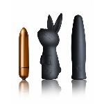 Вібронабір Rocks Off Silhouette — Dark Desires: віброкуля та дві силіконові насадки - мініатюра 1