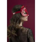 Маска кішечки Feral Feelings - Catwoman Mask, натуральна шкіра, червона - мініатюра 2