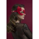 Маска кішечки Feral Feelings - Kitten Mask, натуральна шкіра, червона - мініатюра 3