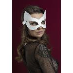 Маска кішечки Feral Feelings - Kitten Mask, натуральна шкіра, біла - мініатюра 4