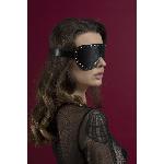 Маска на очі з заклепками Feral Feelings - Blindfold Mask, натуральна шкіра, чорна - мініатюра 2