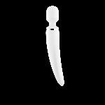 Вібромасажер Satisfyer Wand-er Woman (White/Chrome), водонепроникний, потужний, розмір XXL - мініатюра 4