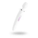 Вібромасажер Satisfyer Wand-er Woman (White/Chrome), водонепроникний, потужний, розмір XXL - мініатюра 1