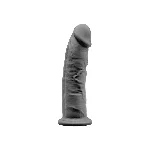 Фалоімітатор SilexD Robby Black (MODEL 2 size 6in), двошаровий, силікон + Silexpan, діаметр 3,5см - мініатюра 1
