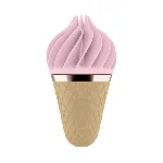 Морозиво-спінатор Satisfyer Lay-On - Sweet Treat Pink/Brown, 10 режимів роботи, водонепроникний - мініатюра 1
