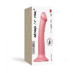 Насадка для страпону Strap-On-Me Mono Density Dildo Rose M, діам. 3,3 см, одношаровий силікон, гнучк - мініатюра 4