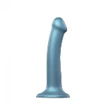 Насадка для страпону Strap-On-Me Mono Density Dildo M Blue, діам. 3,3 см, одношаровий силікон, гнучк - мініатюра 1