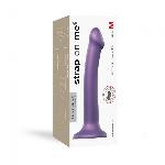 Насадка для страпону Strap-On-Me Mono Density Dildo Violet M, діам. 3,3 см, одношаровий силікон, гну - мініатюра 4