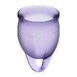 Набір менструальних чаш Satisfyer Feel Confident (lila), 15мл та 20мл, без мішечка - мініатюра 2